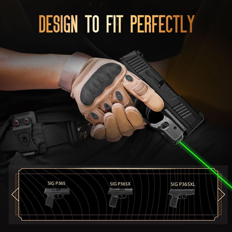 Load image into Gallery viewer, Green Laser Sight and Kydex Holster Combo Tailored Green Fit Sig Sauer P365 / P365X / P365XL, Ultra Compact P365 Beam Sight, Gun Sight with Ambidextrous On/Off Switch &amp; Power Indicator|WARRIORLAND
