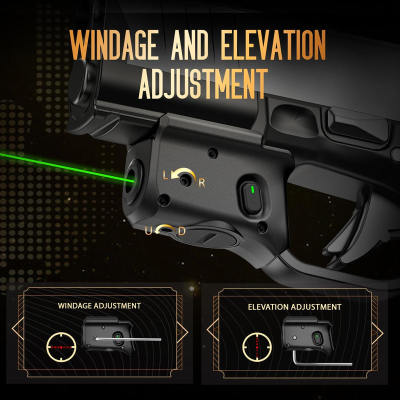 Load image into Gallery viewer, WARRIORLAND Kydex Holster for Gun with Green Laser Light Combo Fit for Hellcat Pro Pistol, WLS-110G Laser Beam Sight with Power Indicator &amp; Concealed Carry IWB Right-Hand Holster

