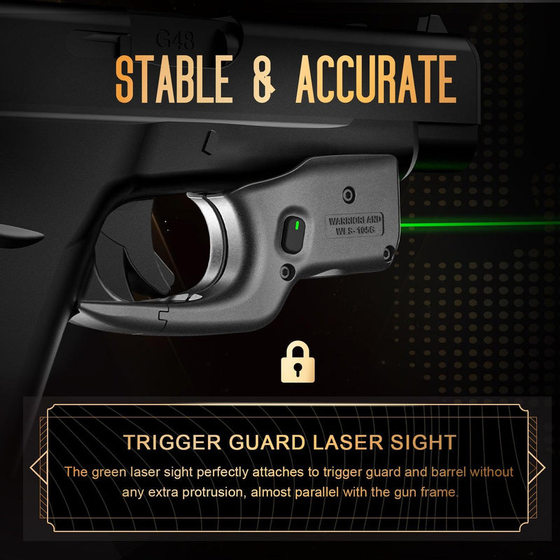 Load image into Gallery viewer, Green Laser Sight Designed to Fit Glock 48 with Holster Combo, Green Beam Sight with Power Indicator, Custom-Made IWB Kydex Holster Right Hand, WLS-105G w/ G48 Holster|WARRIORLAND
