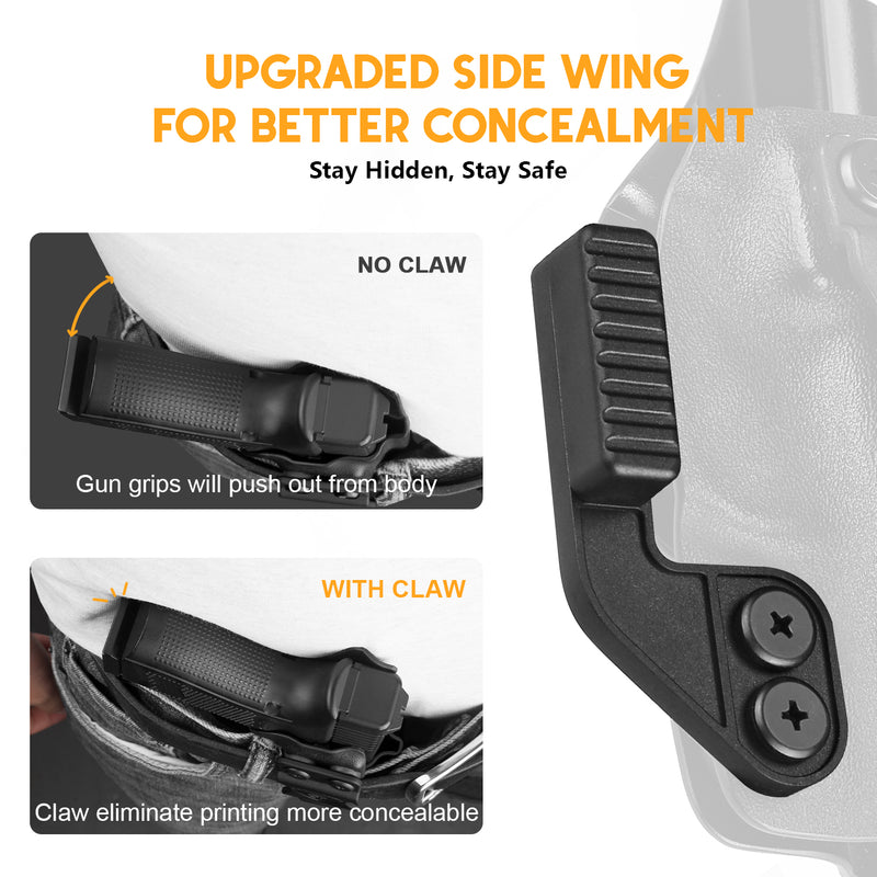 Load image into Gallery viewer, WARRIORLAND IWB Kydex Holster Compatible with S&amp;W Bodyguard 2.0 – Concealed Carry Holster with Optic Cut, Claw, Adjustable Cant, Audible Lock, Inside Waistband Carry, Right Hand Draw
