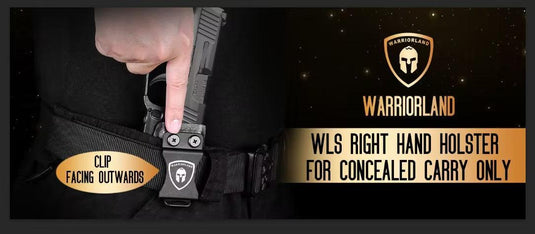 WARRIORLAND WLS-104 Laser Sight Designed to fit Glock 17/19/19X/23/31/32/44/45, Red Laser Sight with Power Indicator, Custom-made Kydex Holster Included, Windage and Elevation Adjustment