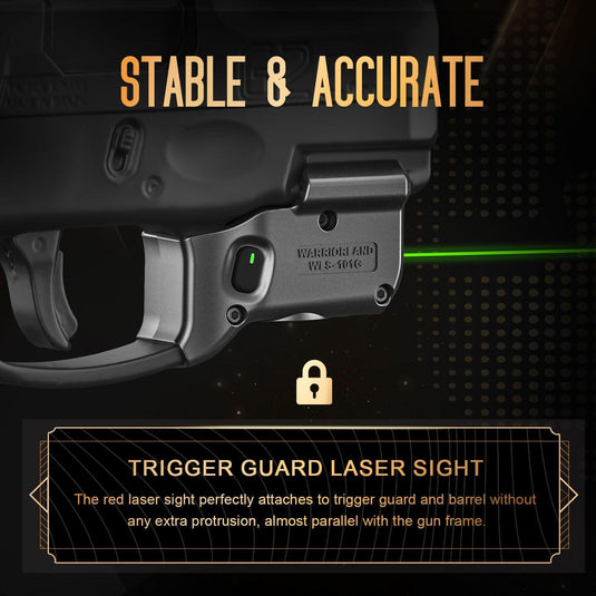 WARRIORLAND Green Laser Sight Tailored Fit Taurus G2C / Taurus G3C / Millennium G2 PT111 & PT140, Ultra Compact G2C Beam Sight, Gun Sight with Ambidextrous On/Off Switch & Power Indicator, WLS-101G