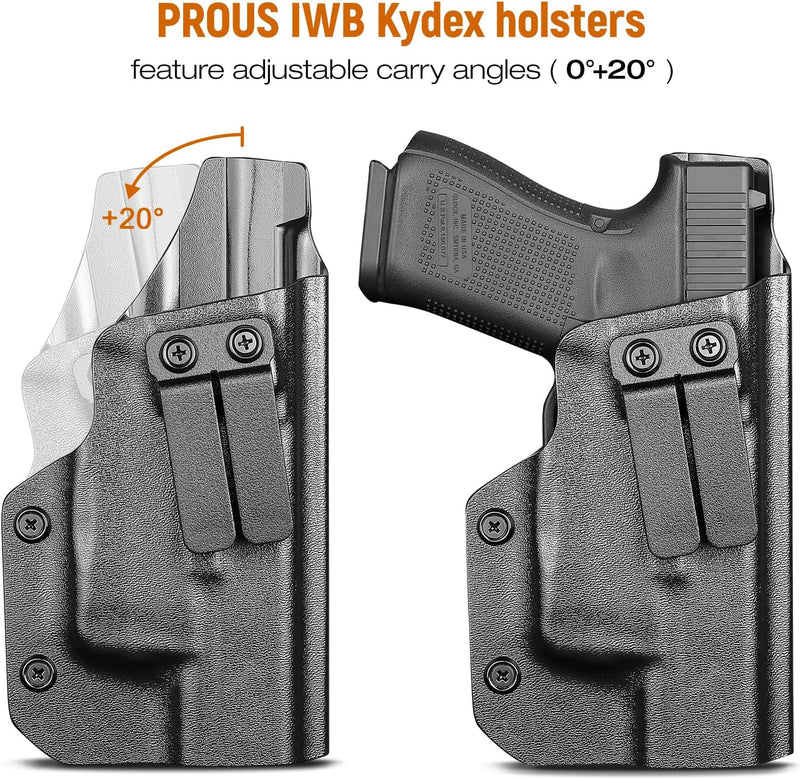 Load image into Gallery viewer, IWB Kydex Holster for Glock 19 with TLR8/ TLR8A, Fit Glock 17/19 Gen 3-5, 23/32 Gen 3-4 &amp; 19X/ 44/45, Inside Waistband Conceal Carry, Optic Cut, Adj. Cant &amp; Retention, Right Hand
