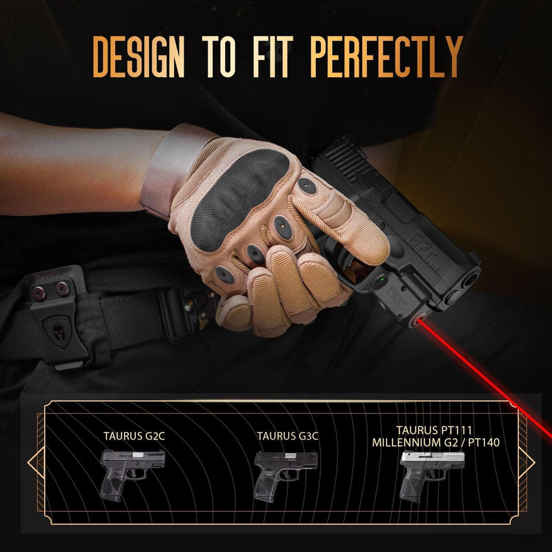 Load image into Gallery viewer, Red Laser Sight and Kydex Holster Combo Tailored Fit Taurus G2C/G3C/PT111 Millennium G2/PT140, Ultra Compact G2C Beam Sight, Gun Sight with Ambidextrous On/Off Switch &amp; Power Indicator|WARRIORLAND
