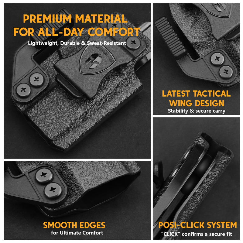 Load image into Gallery viewer, WARRIORLAND IWB Kydex Holster Compatible with S&amp;W Bodyguard 2.0 – Concealed Carry Holster with Optic Cut, Claw, Adjustable Cant, Audible Lock, Inside Waistband Carry, Right Hand Draw
