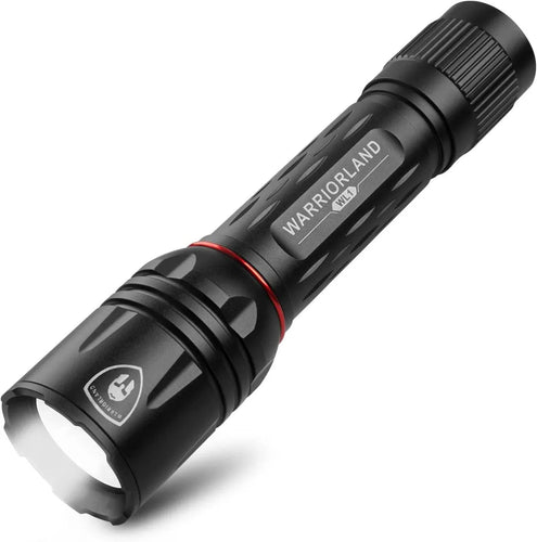 1600 Lumens Tactical Flashlight Included Rechargeable Battery, Compact Handheld Flashlight with 3 Modes, Max Beam Distance 473 Meters & IP68 Water Resistance WARRIORLAND