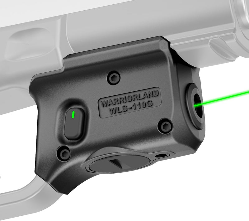Load image into Gallery viewer, WARRIORLAND Green Trigger Laser Fit for Hellcat Pro - Compact &amp; Lightweight Trigger Mounted Tactical Weapon Light with Battery Indicator and Ambidextrous Switch, WLS-110G
