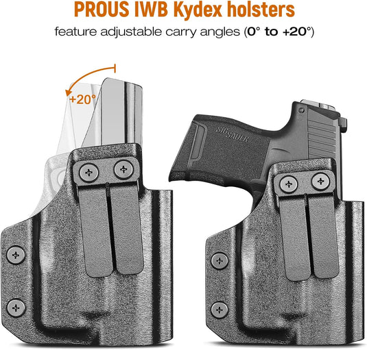 IWB Kydex Holster for P365 with TLR6, Fit Sig Sauer P365/ P365 SAS/ P365XL, Inside Waistband Conceal Carry, Optic Cut, Adj. Cant & Retention, Right Hand