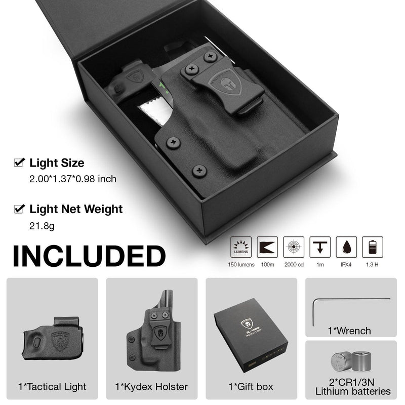 Load image into Gallery viewer, Mini Gun Light with Kydex Holster Tailored Made for Taurus G2C / Taurus G3C /Millennium G2 PT111 Pistol LED Tactical Flashlight
