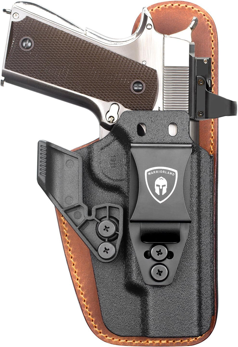 Load image into Gallery viewer, 5&quot; 1911 IWB Hybrid Holster (Colt/Kimber/Tisas/S&amp;W/Ruger/Sig/RIA) - WARRIORLAND Optic-Cut Right-Hand Concealed Carry, Adj. Height/Cant/Retention, Ultimate Comfort
