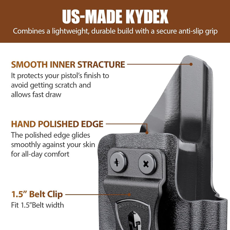 Load image into Gallery viewer, WARRIORLAND Kydex IWB Holster for Sig P320 Compact/XCompact/X-Carry/M18/M17/Full-Size/XFive Legion/DH3/AXG, Optics Cut, Adjustable Cant &amp; Retention, Right Hand Concealed Carry
