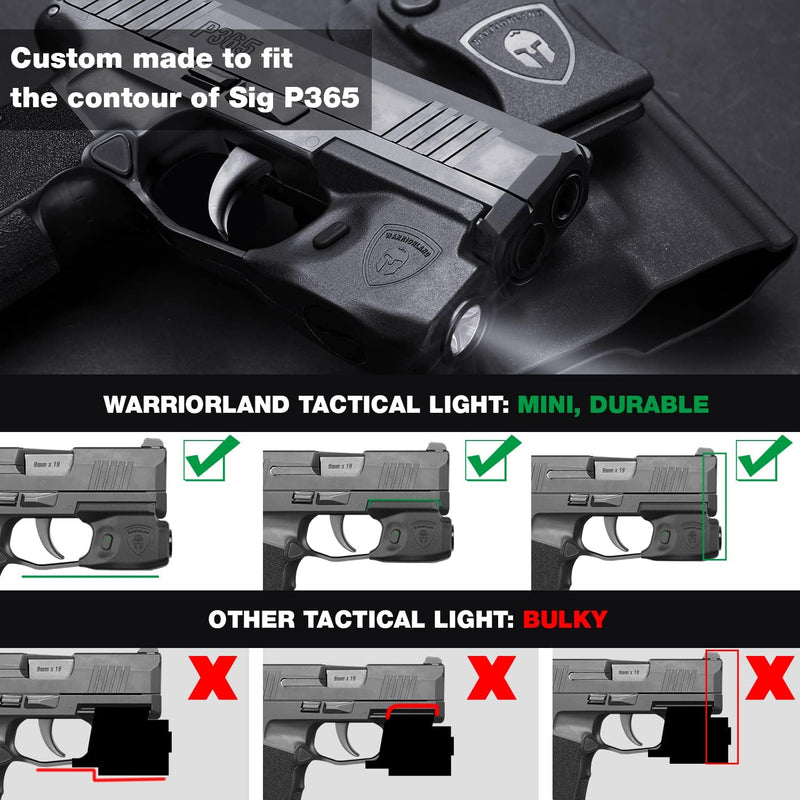 Load image into Gallery viewer, WARRIORLAND Mini Gun Light Compatible with Sig Sauer P365 / P365X / P365 XL Pistol, 150 Lumens Sig P365 Handgun Light, Rail Mount LED Tactical Flashlight P365 SL-1
