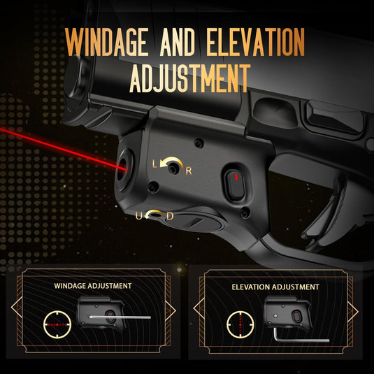 WARRIORLAND Red Trigger Laser Fit for Hellcat Pro - Compact & Lightweight Trigger Mounted Tactical Weapon Light with Battery Indicator and Ambidextrous Switch, WLS-110