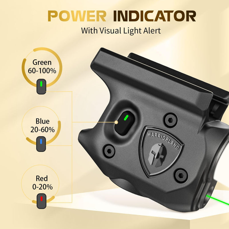 Load image into Gallery viewer, WARRIORLAND Pistol Light Laser &amp; Holster Fit for Sig P365/ P365X/ P365XL, Compact 150-Lumen Trigger Mounted Tactical Weapon Light with Green Laser White LED Flashlight &amp; IWB Holster, Power Indicator
