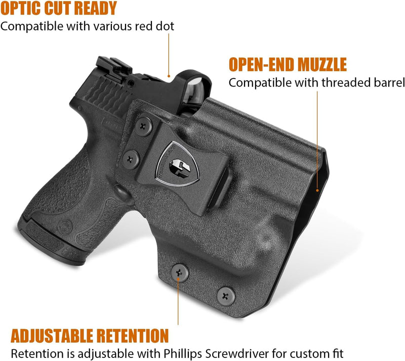 Load image into Gallery viewer, S&amp;W M&amp;P Shield / Shield Plus IWB Kydex Holster Light-Bearing - Fits TLR-6, Optic Cut, Adjustable Cant &amp; Retention, Appendix Concealed Carry, Right Hand - WARRIORLAND
