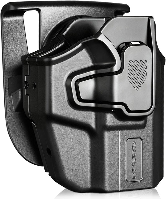 Universal OWB Paddle Holster Optic Cut - Fits 40+ Compact Pistols: Glock 19/26/43X, M&P Shield Plus, Hellcat/Pro, FN Reflex, Taurus G3C & More - Right Hand - WARRIORLAND
