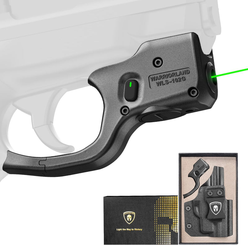 Load image into Gallery viewer, WARRIORLAND Green Laser Sight Fit S&amp;W M&amp;P Shield 9mm/.40 with Kydex Holster, First Green Beam Sight with Power Indicator, M&amp;P Sheld .40 Laser with IWB Holster Right Hand, WLS-102G w/MP Shield Holster
