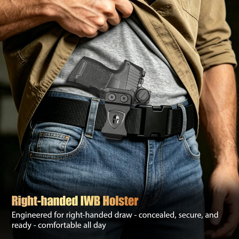 Load image into Gallery viewer, Sig P365 / P365X / P365 SAS IWB Kydex Holster w/Mini Claw - Appendix Concealed Carry, Adj. Cant &amp; Retention, Audible Lock, Optics Cut Ready, Right Hand - WARRIORLAND
