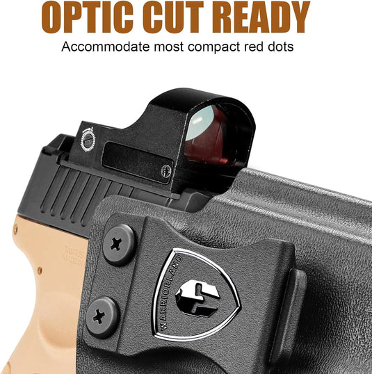 Taurus G2C / G3C / G2s / G3C Toro / PT111 / PT140 IWB Kydex Holster w/Claw - Olight Baldr S / Mini / RL Mini Light Bearing, Optic Cut, Adj. Retention & Cant, Right Hand - WARRIORLAND