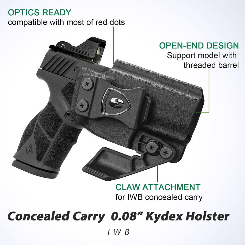 Load image into Gallery viewer, WARRIORLAND IWB Kydex Holster for Taurus GX2 - Optic Cut &amp; Claw, Inside Waistband Concealed Carry, Adjustable Cant &amp; Retention, Audible Lock, Right Hand
