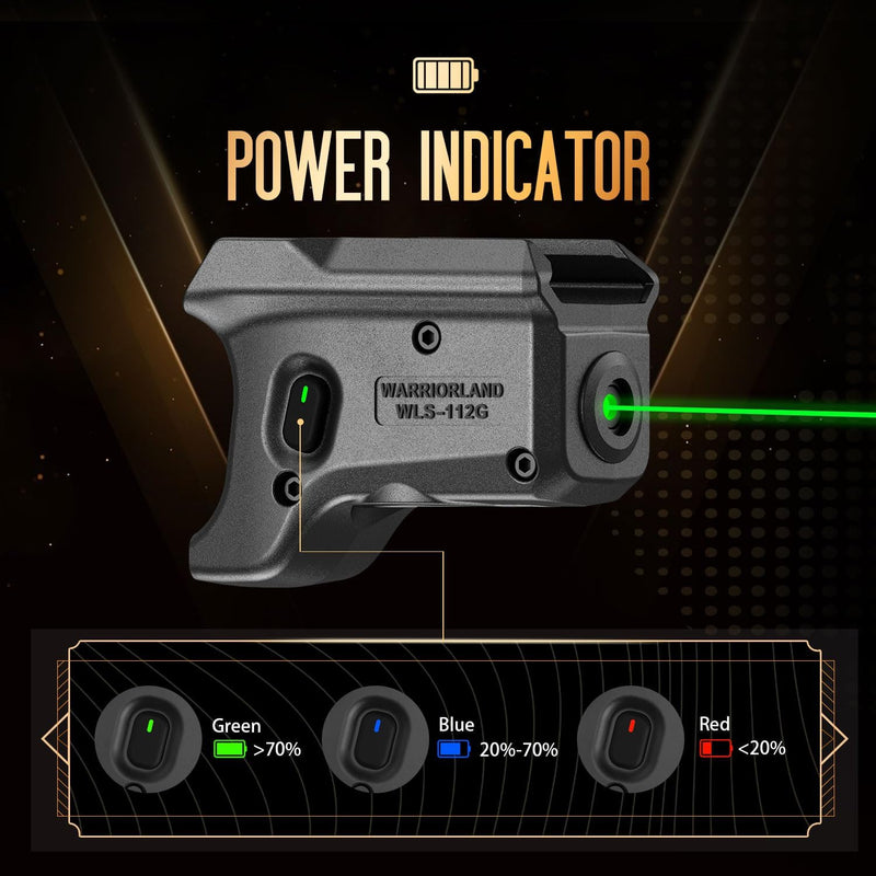 Load image into Gallery viewer, WARRIORLAND Green Laser Light and Holster Combo, Fit for P320 Compact &amp; M18 &amp; Full-Size &amp; M17 - Compact Trigger Laser with Battery Indicator, Right-Hand IWB Concealed Carry Kydex Holster, WLS-112G-HW1
