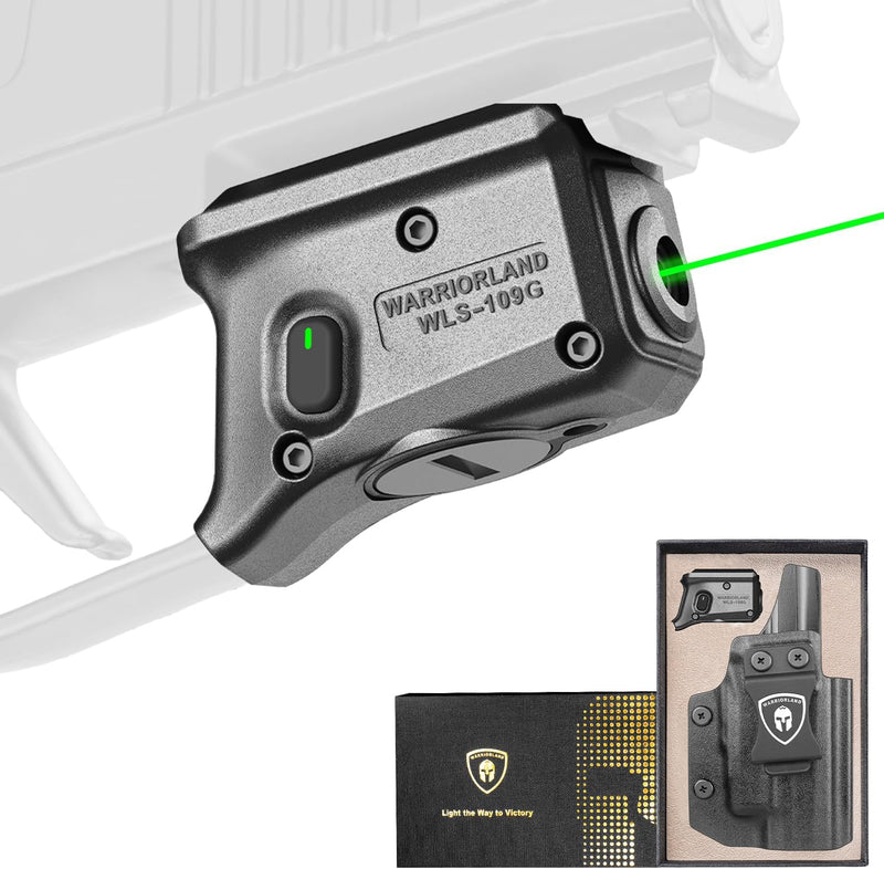 Load image into Gallery viewer, WARRIORLAND Green Laser Light and Holster Fit for Sig P365X-Macro - Compact Lightweight Trigger Laser with Battery Indicator, Includes Custom Right-Hand IWB Concealed Carry Kydex Holster, WLS-109G-HW1
