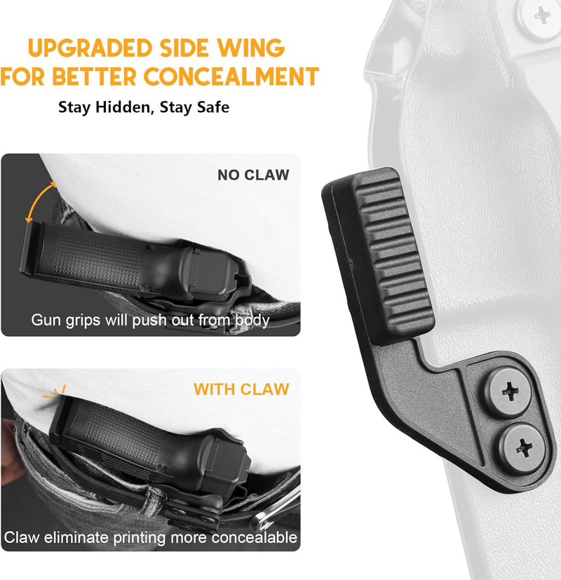 Load image into Gallery viewer, Canik TP9SF / TP9DA IWB Kydex Holster Optic Cut – with Concealment Claw, Adjustable Cant &amp; Audible Click Retention, Inside Waistband Concealed Carry, Right Hand – WARRIORLAND
