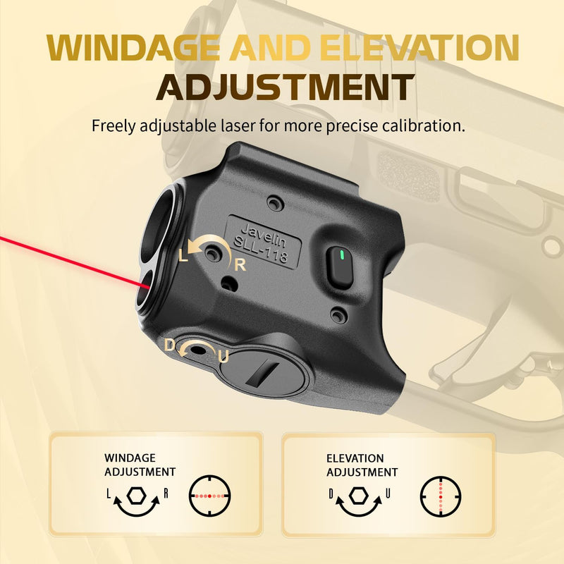 Load image into Gallery viewer, WARRIORLAND Pistol Light Laser &amp; Holster Fit for Springfield Hellcat 3″ Micro-Compact, Compact 150-Lumen Trigger Mounted Tactical Weapon Light with Red Laser White LED &amp; IWB Holster, Power Indicator
