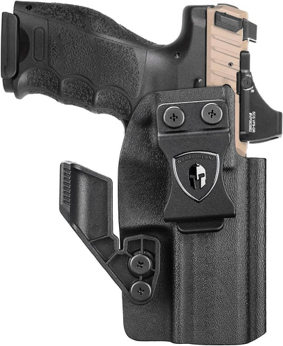 HK VP9 IWB Kydex Holster - Optic Cut + Claw, Adjustable Cant & Posi-Click Audible Lock, Right-Hand Concealed Carry - WARRIORLAND