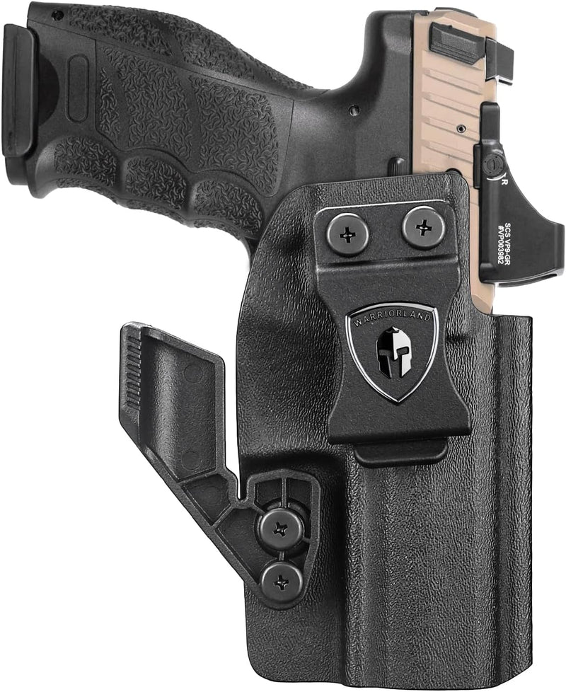 Load image into Gallery viewer, HK VP9 IWB Kydex Holster - Optic Cut + Claw, Adjustable Cant &amp; Posi-Click Audible Lock, Right-Hand Concealed Carry - WARRIORLAND
