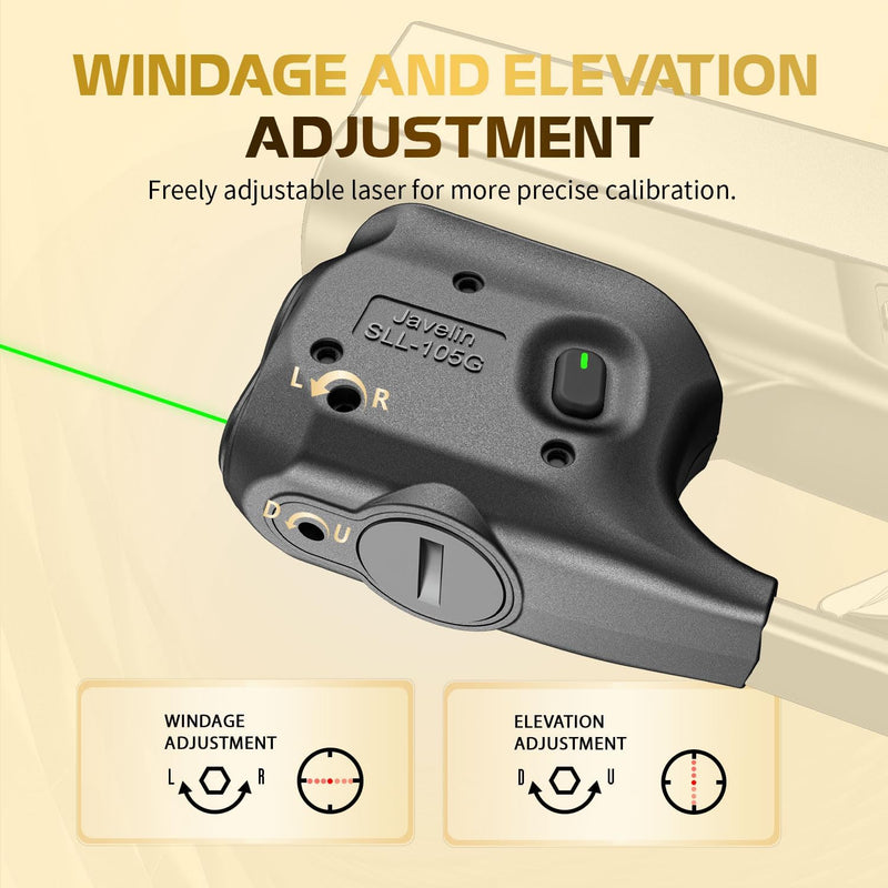 Load image into Gallery viewer, WARRIORLAND Pistol Light Laser &amp; Holster Fit for Glock 43 / 43X (No Rail Version), Compact 150-Lumen Trigger Mounted Tactical Weapon Light with Green Laser White LED &amp; IWB Holster, Power Indicator
