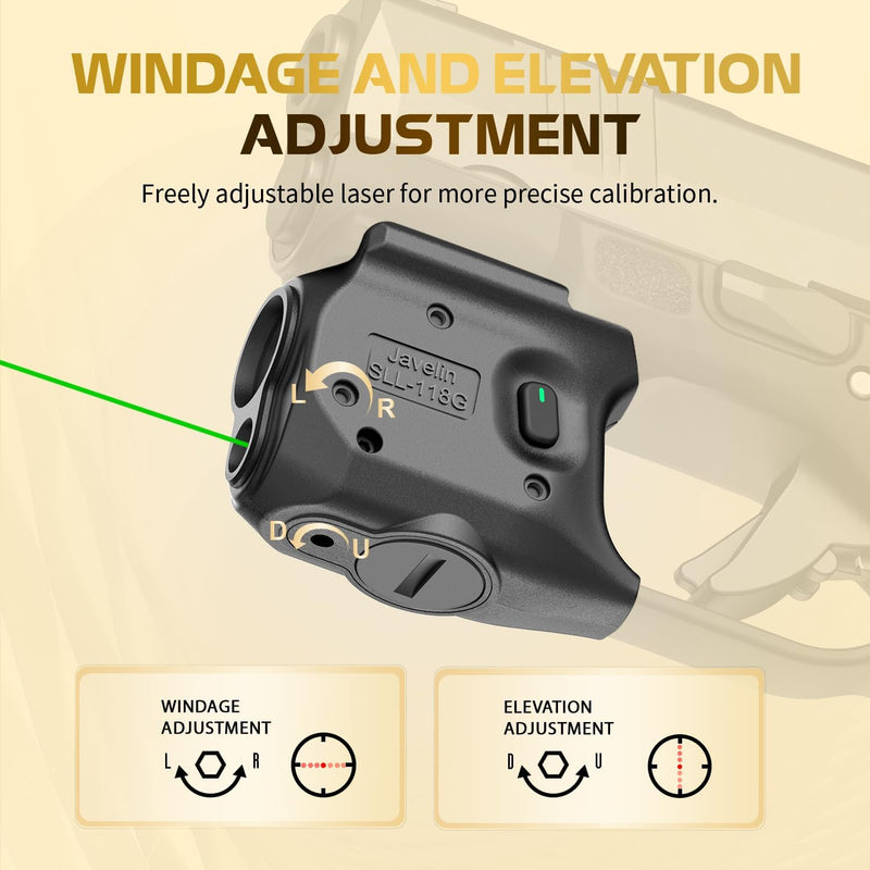 Load image into Gallery viewer, WARRIORLAND Pistol Light Laser &amp; Holster Fit for Springfield Hellcat 3″ MICRO-COMPACT, Compact 150-Lumen Trigger Mounted Tactical Weapon Light with Green Laser White LED &amp; IWB Holster, Power Indicator
