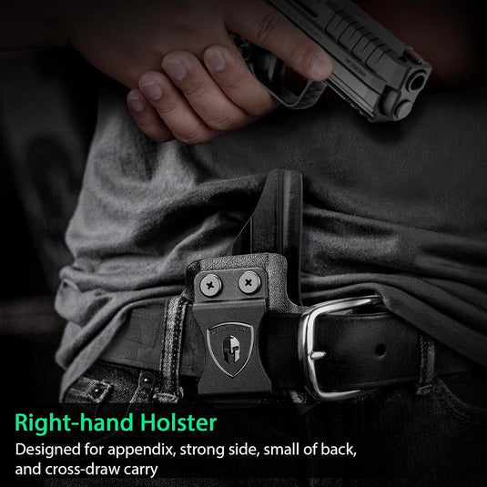 WARRIORLAND IWB Kydex Holster for Springfield XD MOD.2 / MOD.3 9mm & XD 4" .45ACP - Optic Cut + Claw, Inside Waistband Concealed Carry, Adjustable Cant & Retention, Right Hand Draw