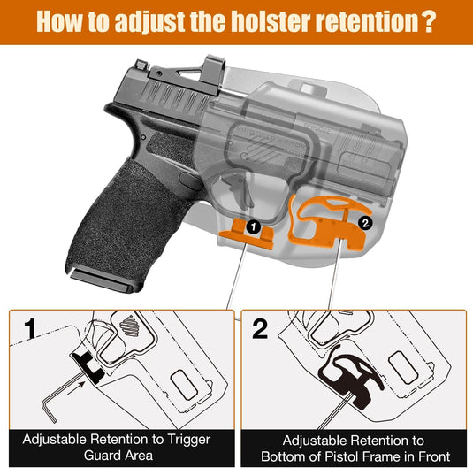 Universal OWB Paddle Holster Optic Cut - Fits 40+ Compact Pistols: Glock 19/26/43X, M&P Shield Plus, Hellcat/Pro, FN Reflex, Taurus G3C & More - Right Hand - WARRIORLAND