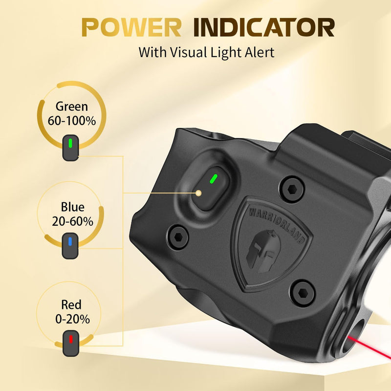 Load image into Gallery viewer, WARRIORLAND Pistol Light Laser &amp; Holster Fit for Taurus G2C/ G3C/ PT111 G2 / PT140 G2, Compact 150-Lumen Trigger Mounted Tactical Weapon Light with Red Laser White LED &amp; IWB Holster, Power Indicator
