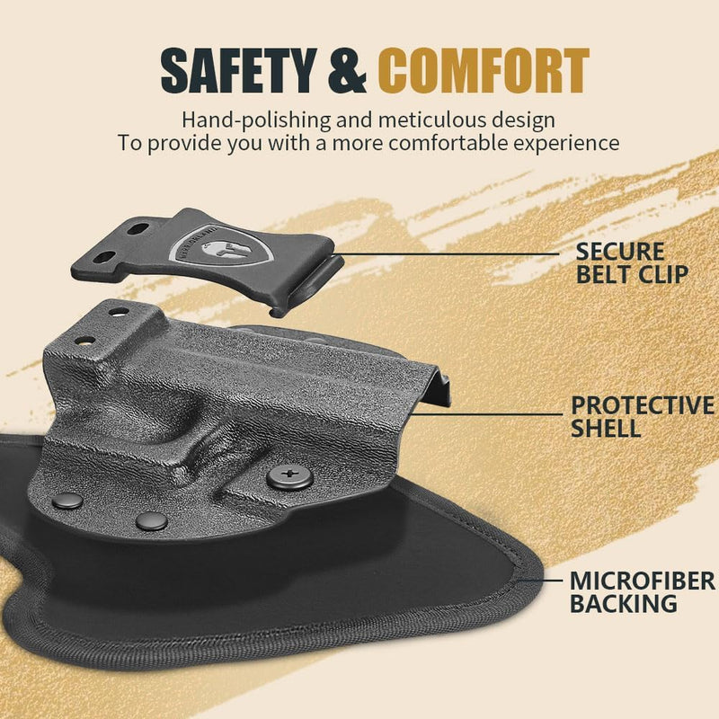 Load image into Gallery viewer, WARRIORLAND Universal Hybrid IWB Gun Holster for Glock 17 19 43X MOS, Sig P320, Taurus G2C, M&amp;P M2.0, Springfield, CZ, Ruger &amp; More – Kydex + Nylon Concealed Carry, Optic Cut, Adj. Cant &amp; Retention
