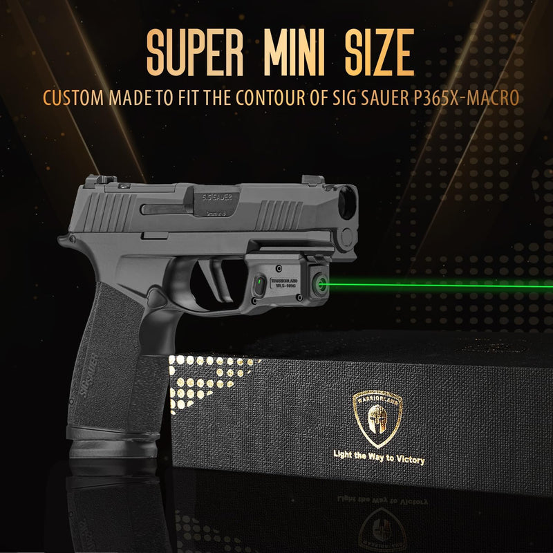 Load image into Gallery viewer, WARRIORLAND Green Laser Light and Holster Fit for Sig P365X-Macro - Compact Lightweight Trigger Laser with Battery Indicator, Includes Custom Right-Hand IWB Concealed Carry Kydex Holster, WLS-109G-HW1
