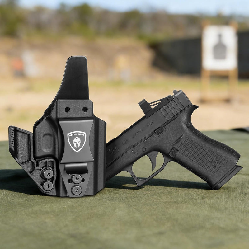 Load image into Gallery viewer, Glock 43 / 43X / 43X MOS IWB &amp; OWB Holster - Optics Ready, Adj. Retention/Cant/Height, Removable Claw + Paddle, No Light/Laser, Right Hand - WARRIORLAND
