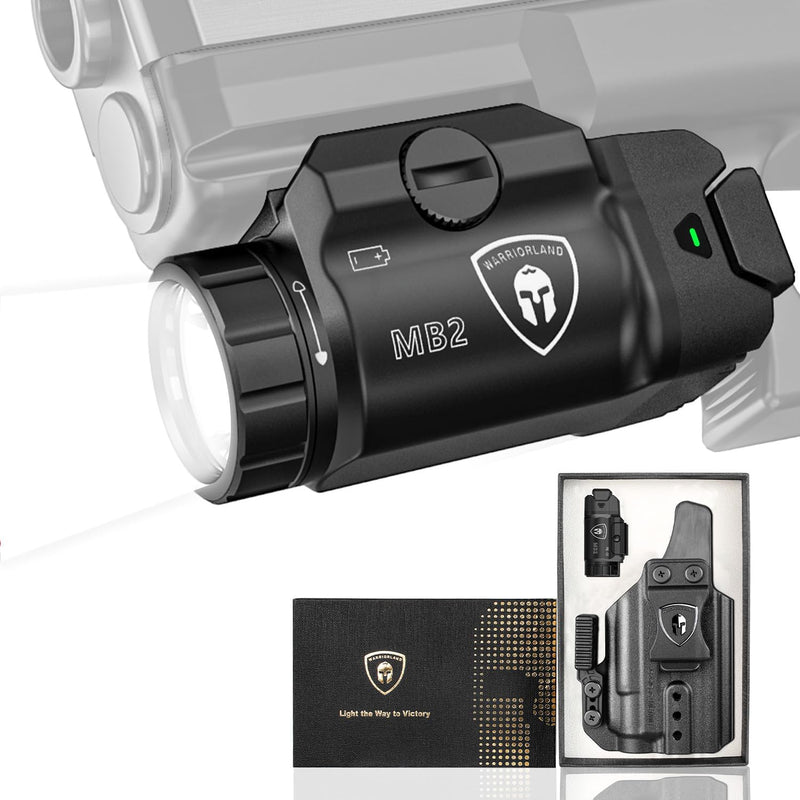 Load image into Gallery viewer, WARRIORLAND 500 Lumen White LED Tactical Light with Taurus G2C/G3C/PT111 G2/PT140 Polymer Claw Holster Combo-Compact Rail Mounted Weapon Light,with Battery Included (MB2/G2C)
