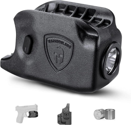 WARRIORLAND Mini Gun Light with Kydex Holster Tailored Made: G48 (Not Fit G48 MOS with Rail) Pistol, 150 Lumens G48 Handgun Light, LED Tactical Flashlight SL-1 Pistol Light