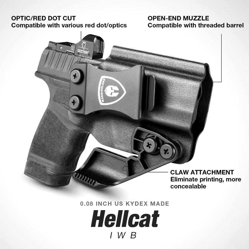 Load image into Gallery viewer, WARRIORLAND Hellcat Pro Kydex Holster with 1.75&quot; Metal Clip for IWB Concealed Carry, Optics Cut, Adjustable Retention
