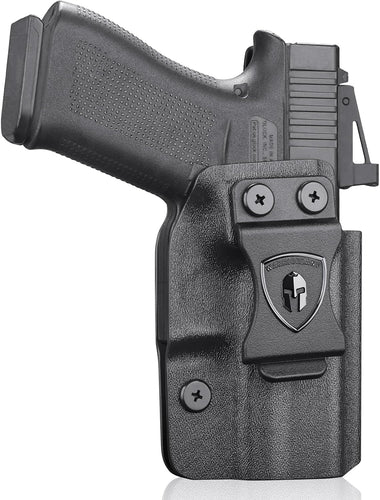WARRIORLAND Optics Cut Kydex Appendix IWB Holster for Glock 43X MOS/43X/G43, Adjustable Cant & Retention, Right Hand Concealed Carry
