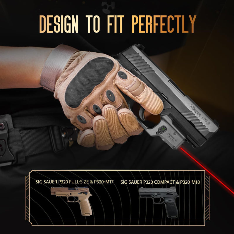 Load image into Gallery viewer, WARRIORLAND Red Laser Light and Holster Combo, Fit for P320 Compact &amp; M18 &amp; Full-Size &amp; M17 - Compac Trigger Laser with Battery Indicator, Right-Hand IWB Concealed Carry Kydex Holster, WLS-112-HW1
