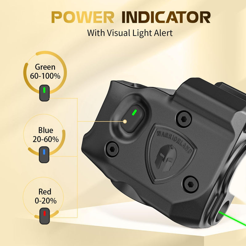 Load image into Gallery viewer, WARRIORLAND Pistol Light Laser &amp; Holster Fit for Taurus G2C/ G3C/ PT111 G2 / PT140 G2, Compact 150-Lumen Trigger Mounted Tactical Weapon Light with Green Laser White LED &amp; IWB Holster, Power Indicator
