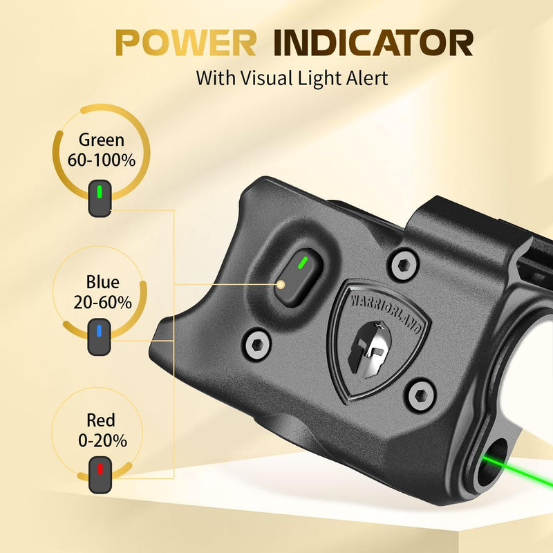 Load image into Gallery viewer, WARRIORLAND Pistol Light Laser &amp; Holster Fit for Glock 17/19 Gen 3-5, Glock 22/23/31/32 Gen 3-4 &amp; Glock 19X/44/45, Compact 150-Lumen Trigger Tactical Light with Green Laser White LED &amp; IWB Holster

