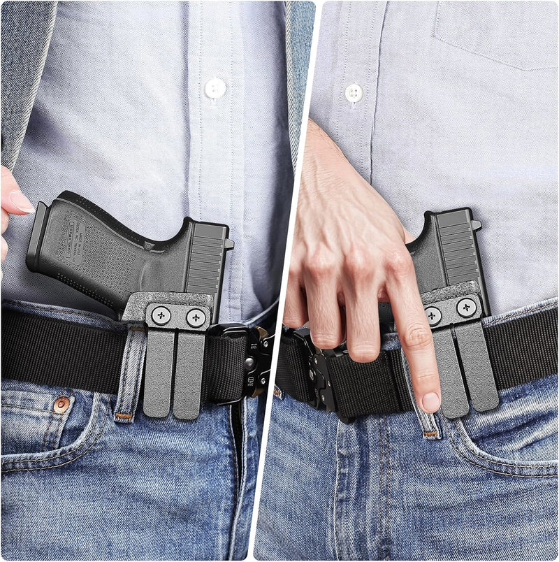 Load image into Gallery viewer, IWB Kydex Holster for Glock 19 with TLR8/ TLR8A, Fit Glock 17/19 Gen 3-5, 23/32 Gen 3-4 &amp; 19X/ 44/45, Inside Waistband Conceal Carry, Optic Cut, Adj. Cant &amp; Retention, Right Hand
