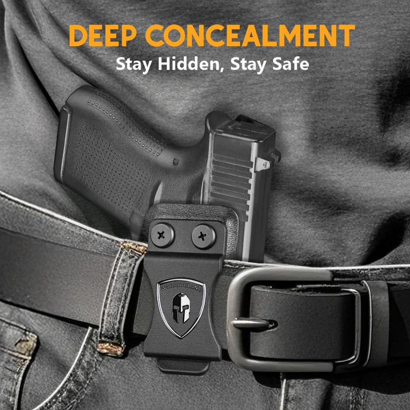 Load image into Gallery viewer, WARRIORLAND Kydex Holster, Fits Glock 43 / 43X / 43X MOS, IWB Carry, Adj. Retention, with Claw &amp; Right-Hand
