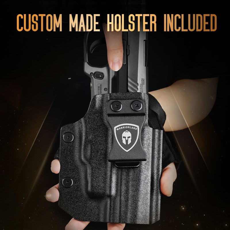 Load image into Gallery viewer, WARRIORLAND Green Laser Light and Holster Combo, Fit for P320 Compact &amp; M18 &amp; Full-Size &amp; M17 - Compact Trigger Laser with Battery Indicator, Right-Hand IWB Concealed Carry Kydex Holster, WLS-112G-HW1
