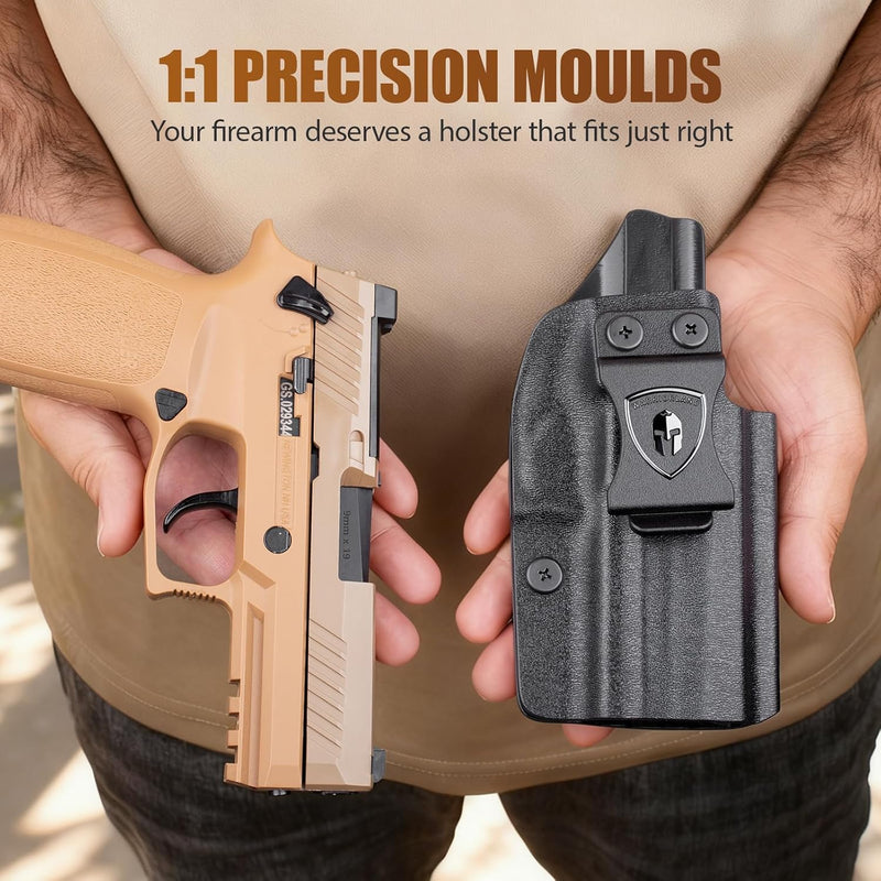 Load image into Gallery viewer, WARRIORLAND Kydex IWB Holster for Sig P320 Compact/XCompact/X-Carry/M18/M17/Full-Size/XFive Legion/DH3/AXG, Optics Cut, Adjustable Cant &amp; Retention, Right Hand Concealed Carry

