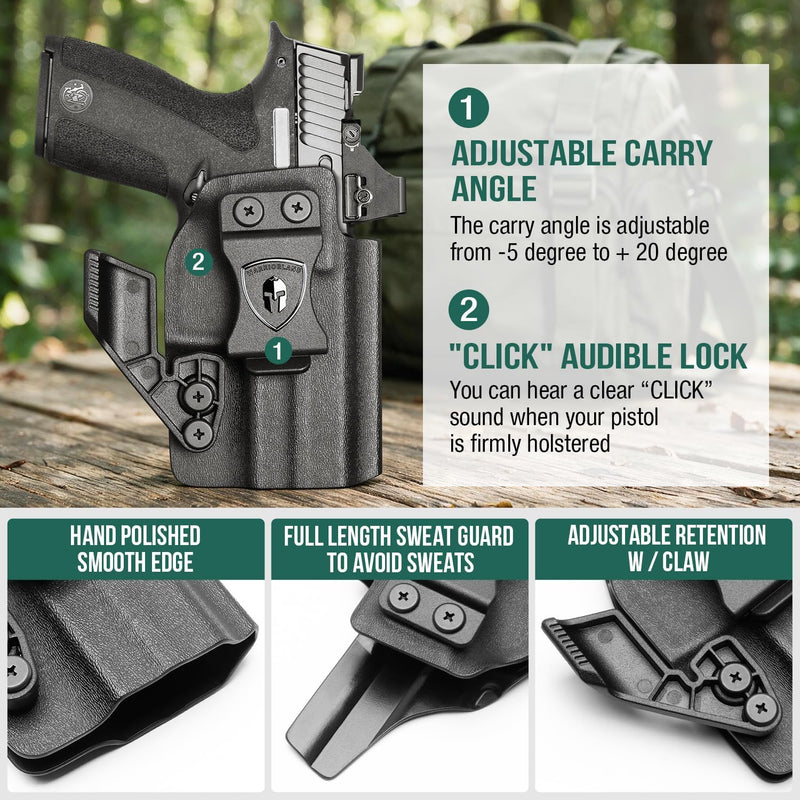 Load image into Gallery viewer, WARRIORLAND IWB Kydex Holster, Fits S&amp;W M&amp;P SHIELD X with Claw, Optic Cut, Adj. Retention
